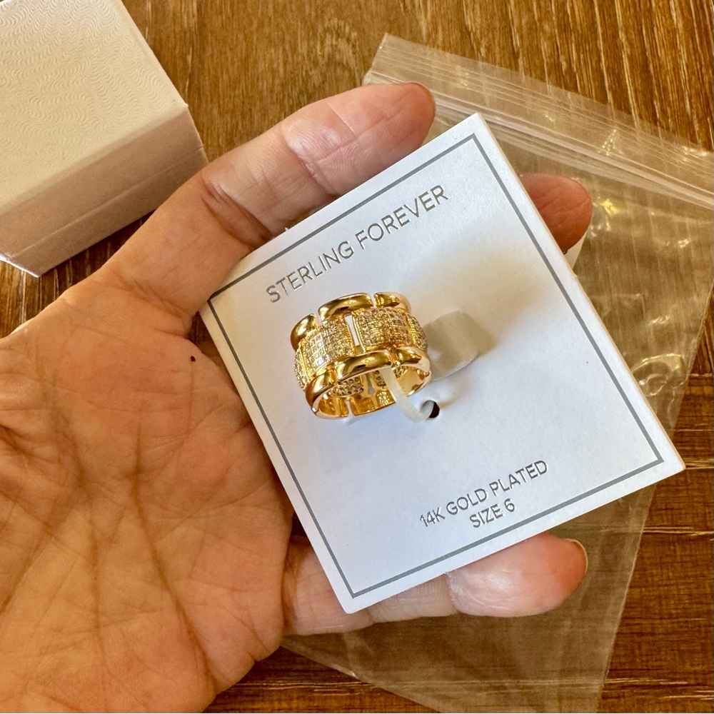 Sterling Forever Avina pavé CZ eternity ring 6 - Picture 5 of 9